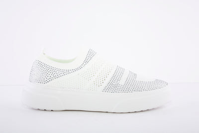 HEAVENLY FEET - Diamond White Slip On Shoe