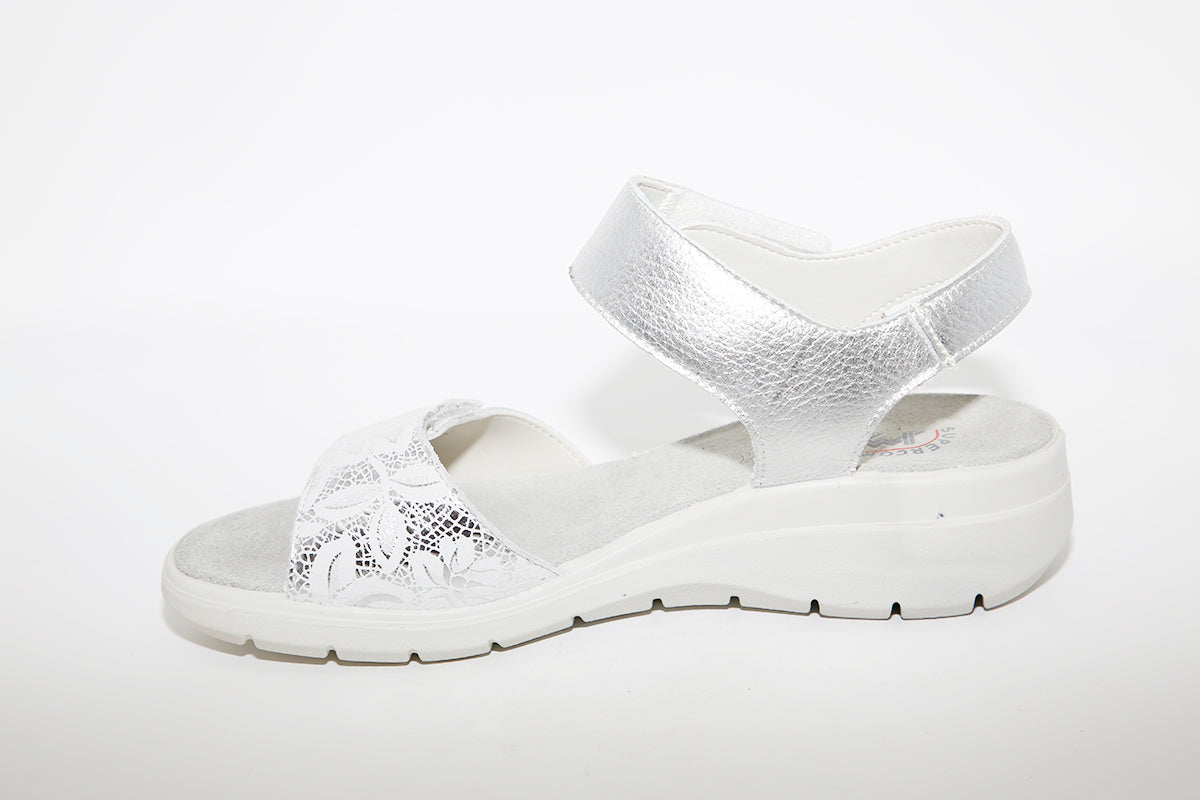 IMAC - LOW WEDGE COMFORT SANDAL - SILVER