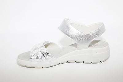 IMAC - LOW WEDGE COMFORT SANDAL - SILVER