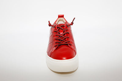 BUGATTI - FLAT LACED FASHION SHOE - RED