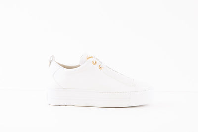 PAUL GREEN - 5017-001 LACED WEDGE FASHION SHOE - WHITE