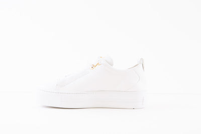 PAUL GREEN - 5017-001 LACED WEDGE FASHION SHOE - WHITE