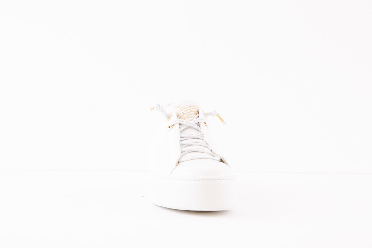 PAUL GREEN - 5017-001 LACED WEDGE FASHION SHOE - WHITE