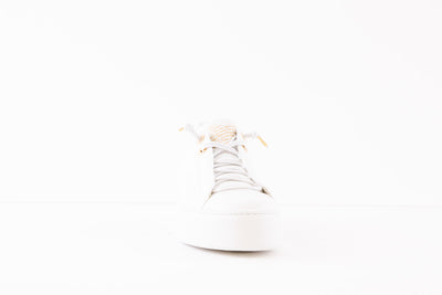 PAUL GREEN - 5017-001 LACED WEDGE FASHION SHOE - WHITE