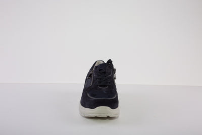 WALDLAUFER 760001 800 H-ROSA LACED FASHION SHOE WITH SIZE ZIP - NAVY