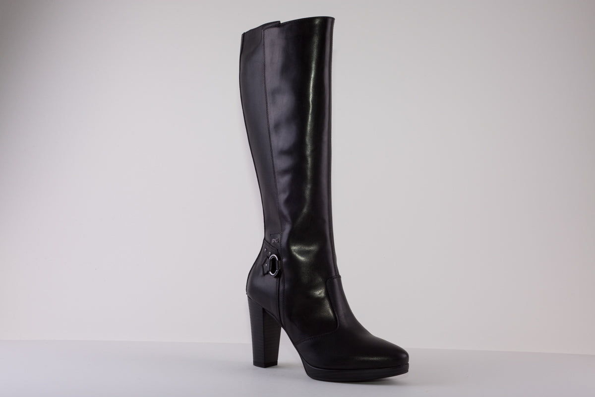 NeroGiardini - I205740D 100 HIGH HEEL LONG BOOT - BLACK LEATHER
