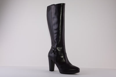 NeroGiardini - I205740D 100 HIGH HEEL LONG BOOT - BLACK LEATHER