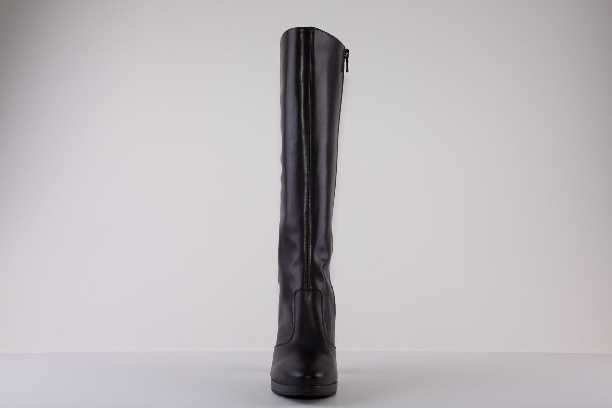 NeroGiardini - I205740D 100 HIGH HEEL LONG BOOT - BLACK LEATHER