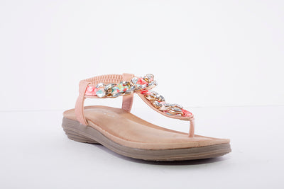 LUNAR - JLH272 Majorca III Toe Post Sandal Pink