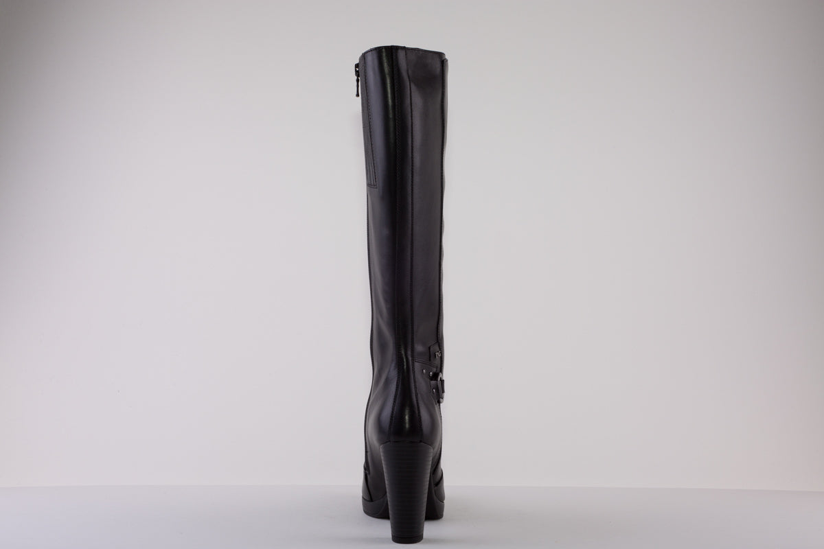 NeroGiardini - I205740D 100 HIGH HEEL LONG BOOT - BLACK LEATHER