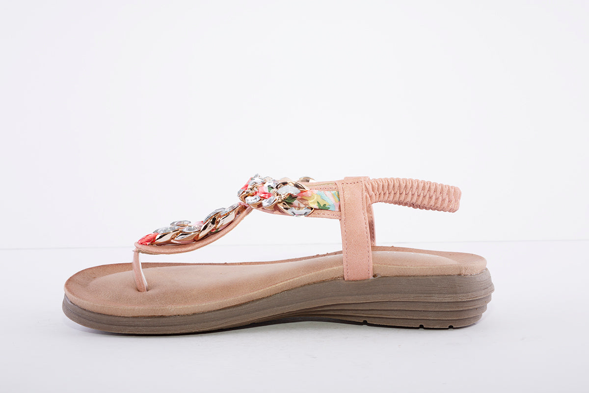 LUNAR - JLH272 Majorca III Toe Post Sandal Pink