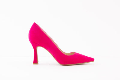 LODI - MOTI- HIGH HEEL COURT SHOE - PINK SUEDE
