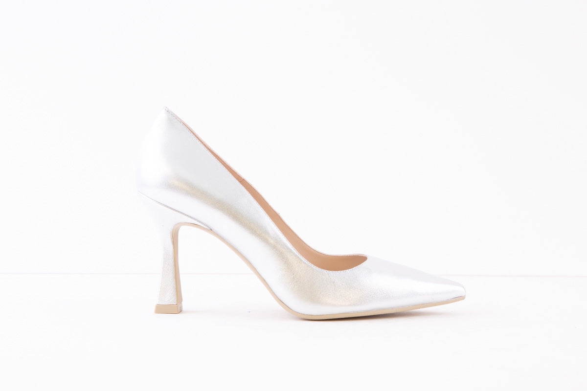 LODI - MOTI HIGH HEEL COURT SHOE - SILVER