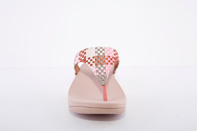 FITFLOP - LULU Silky-Weave Toe-Post Sandals Pink