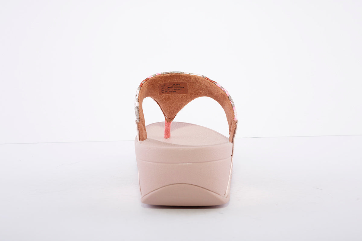 FITFLOP - LULU Silky-Weave Toe-Post Sandals Pink