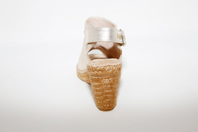 MARIAN - Gold Open Toe Wedge Sandal