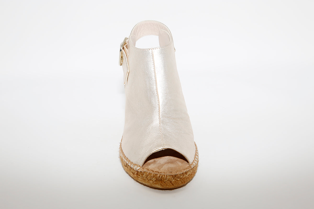 MARIAN - Gold Open Toe Wedge Sandal