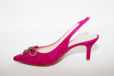 MARIAN - Purple Suede Sling Back Heel Shoe