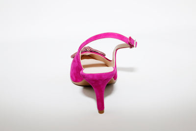 MARIAN - Purple Suede Sling Back Heel Shoe