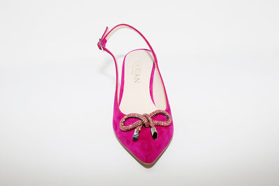 MARIAN - Purple Suede Sling Back Heel Shoe