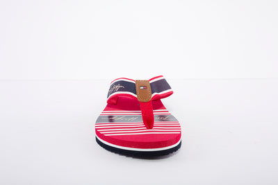 TOMMY HILFIGER - Signature Logo Flip-Flops - Red
