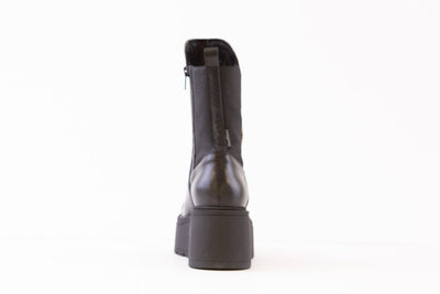 MARCO MOREO - C2211 CJ3 CHUNKY ANKLE BOOT - BLACK LEATHER/PATENT