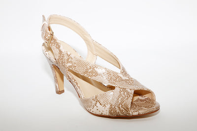 LOTUS - HI HEEL SANDAL PALOMA - BEIGE SNAKE