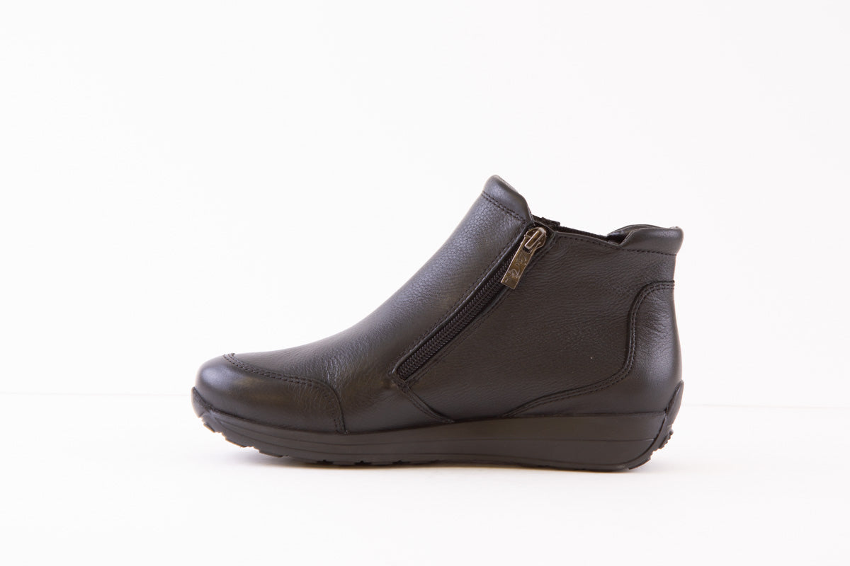 ARA - 34581-01 FLAT TWIN ZIP ANKLE BOOT - BLACK
