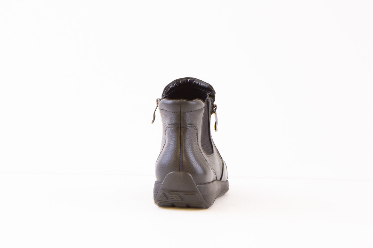 ARA - 34581-01 FLAT TWIN ZIP ANKLE BOOT - BLACK