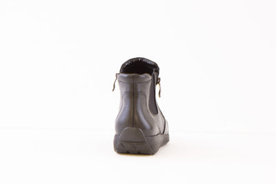 ARA - 34581-01 FLAT TWIN ZIP ANKLE BOOT - BLACK