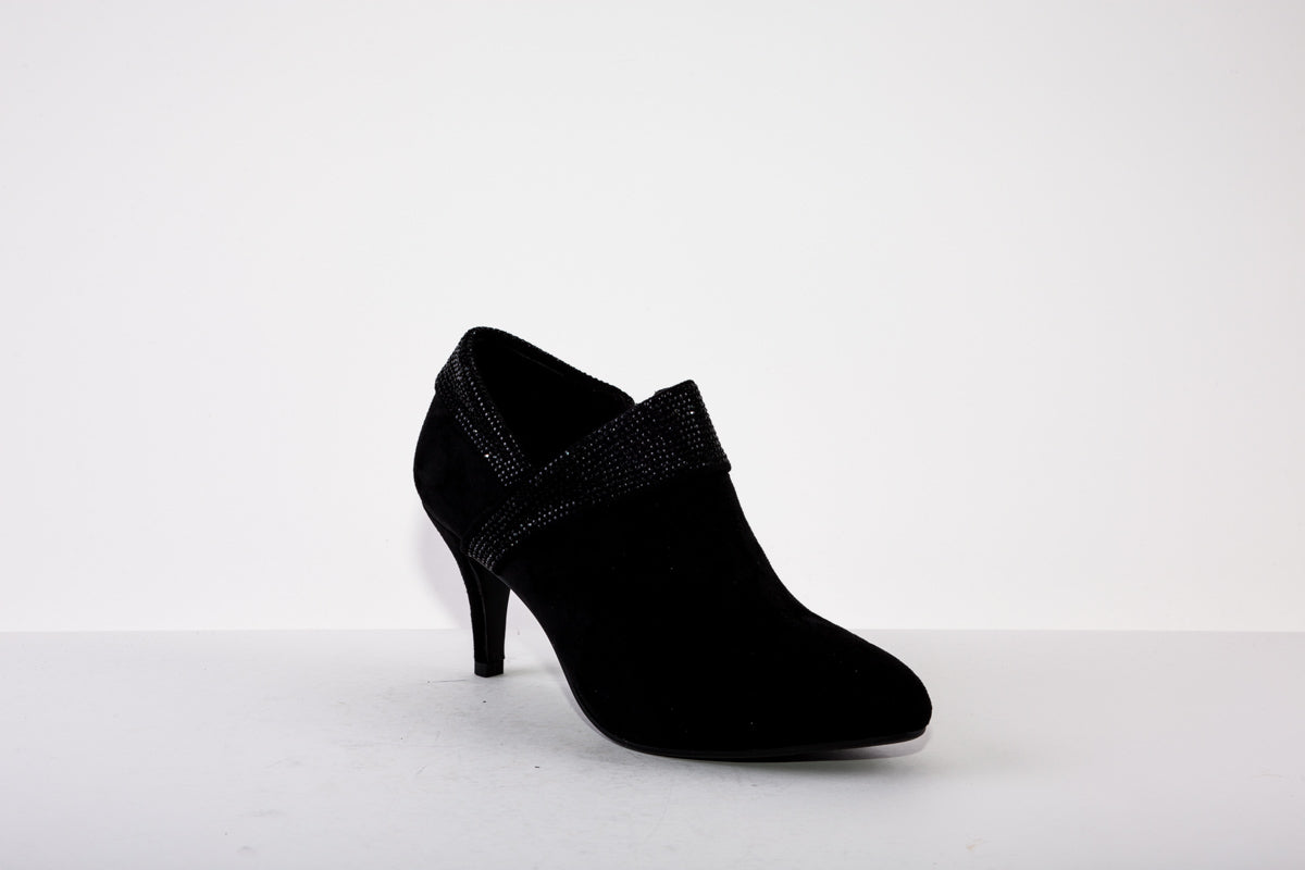 SUSST CELIA22 HIGH HEEL ZIP SHOE/BOOT - BLACK SUEDE
