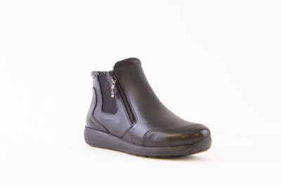 ARA - 34581-01 FLAT TWIN ZIP ANKLE BOOT - BLACK