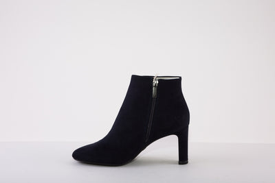 TAMARIS 25334-805 HIGH HEEL ZIP ANKLE BOOT - NAVY SUEDE