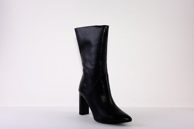 TAMARIS 25349-001 HIGH HEEL CALF-LENGTH ZIP BOOT - BLACK