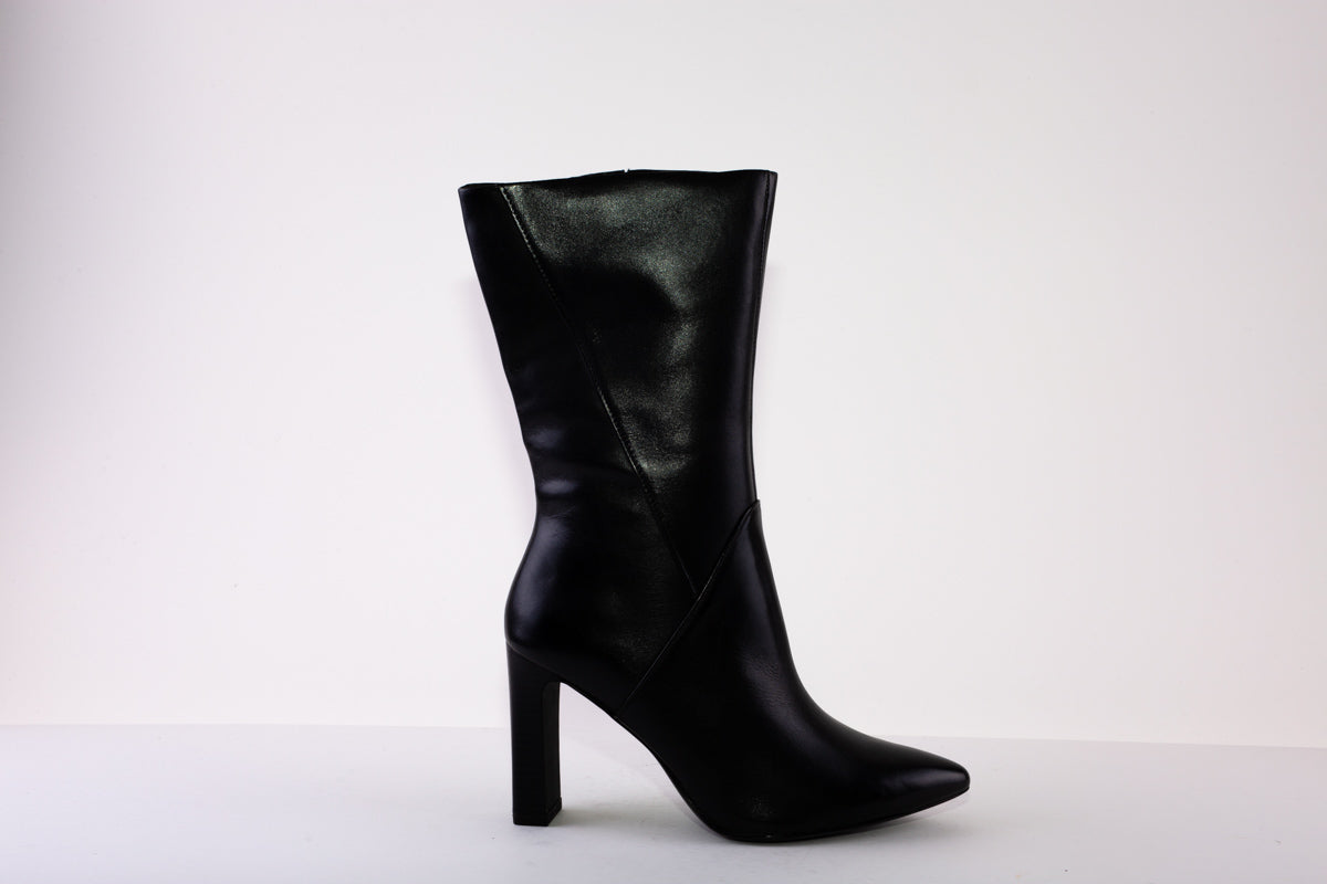 TAMARIS 25349-001 HIGH HEEL CALF-LENGTH ZIP BOOT - BLACK