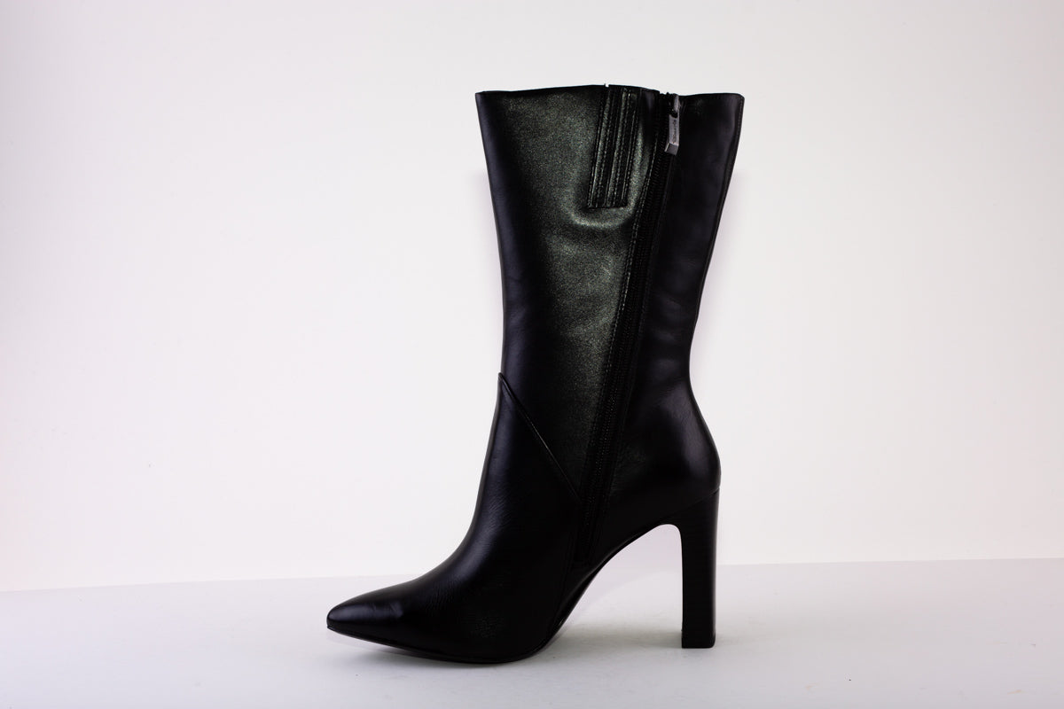 TAMARIS 25349-001 HIGH HEEL CALF-LENGTH ZIP BOOT - BLACK
