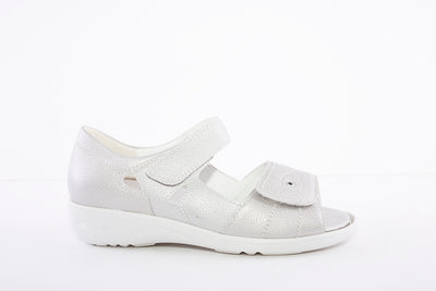 WALDLAUFER - KARA HEEL-IN FLAT SANDAL - SILVER