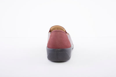 HOTTER - Calypso Burgendy Leather Slip On Shoe