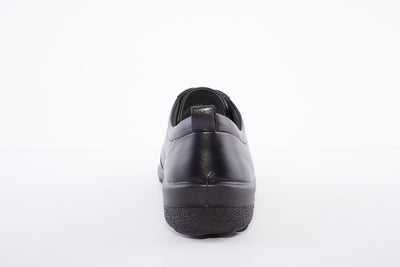 HOTTER - Tansy Black Leather Lace Shoes