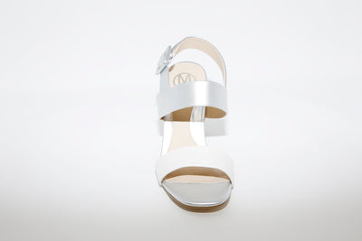 MILLIE & CO - BLOCK HEEL DRESSY SANDAL - SILVER