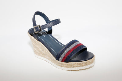 SPROX - HIGH WEDGE STRAP SANDAL - NAVY