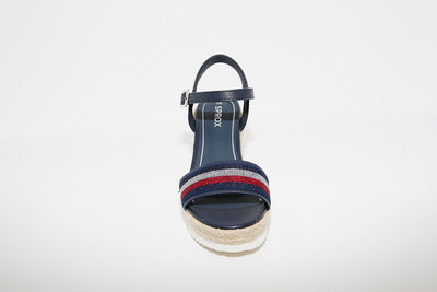 SPROX - HIGH WEDGE STRAP SANDAL - NAVY