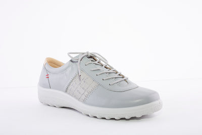 HOTTER - Tansy Grey Leather Lace Shoe