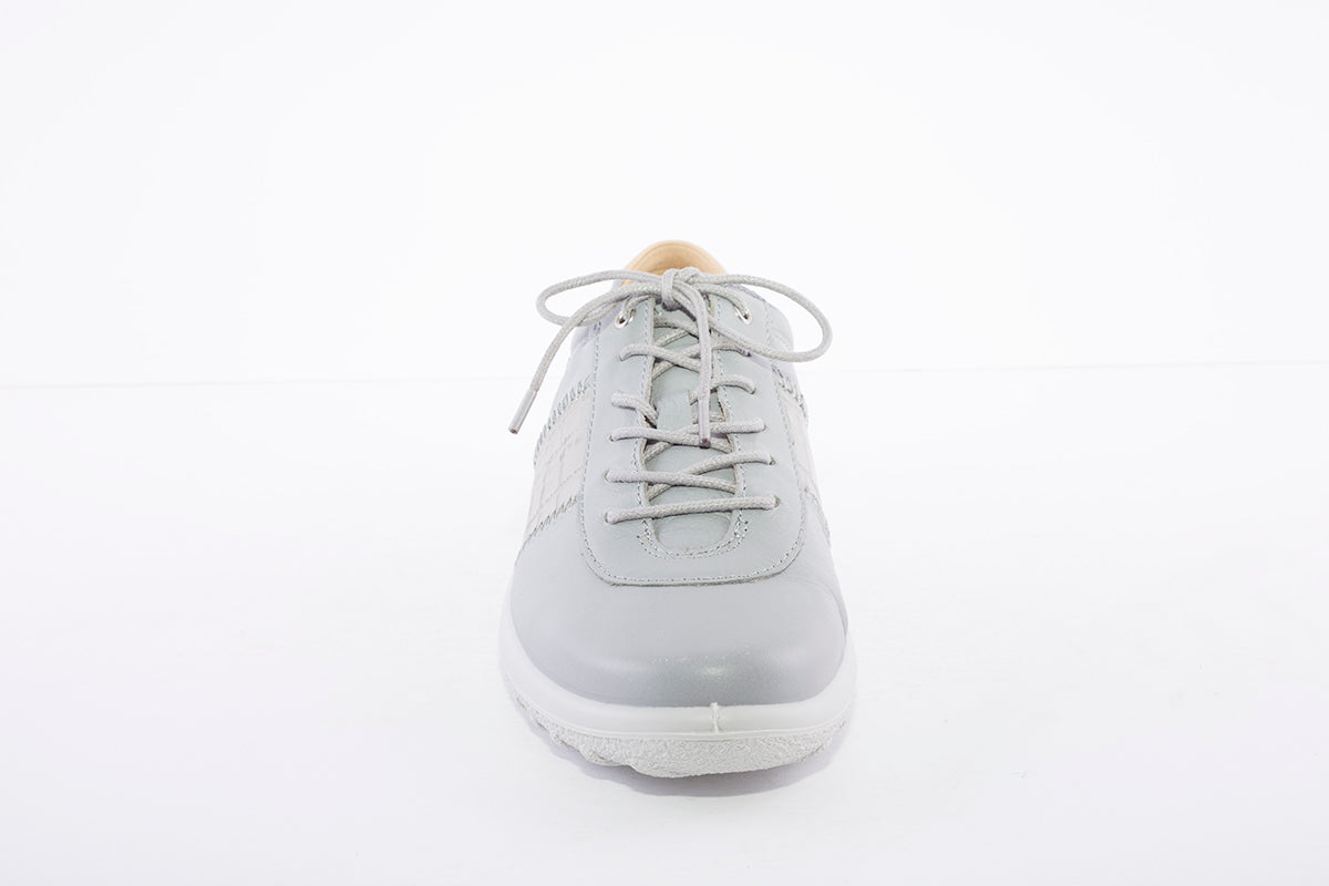 HOTTER - Tansy Grey Leather Lace Shoe