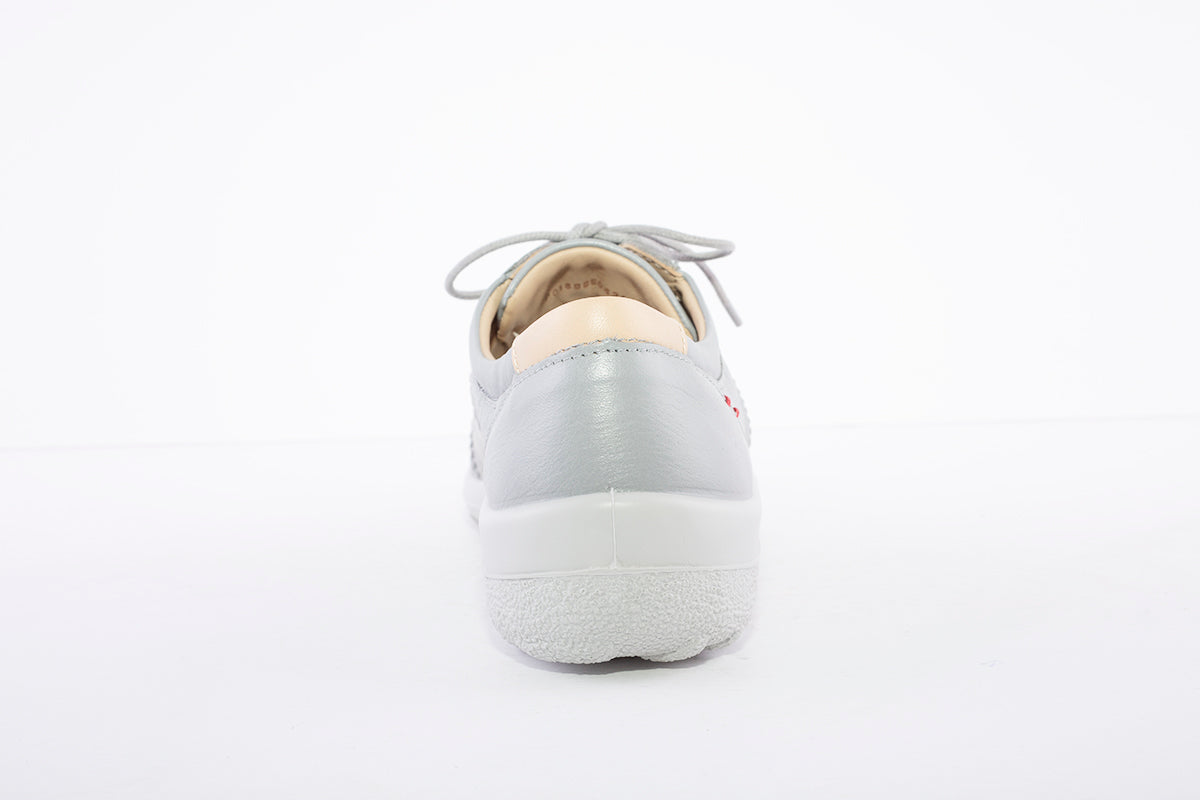 HOTTER - Tansy Grey Leather Lace Shoe