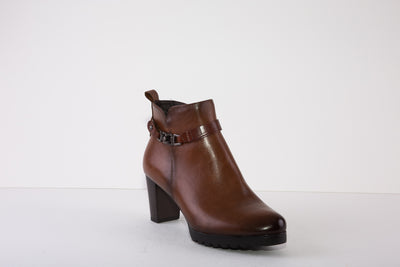 SUSST HUDSON22 HIGH HEEL ZIP ANKLE BOOT - TAN