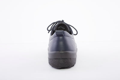 HOTTER - Tansy Navy Croc Leather Lace Shoe
