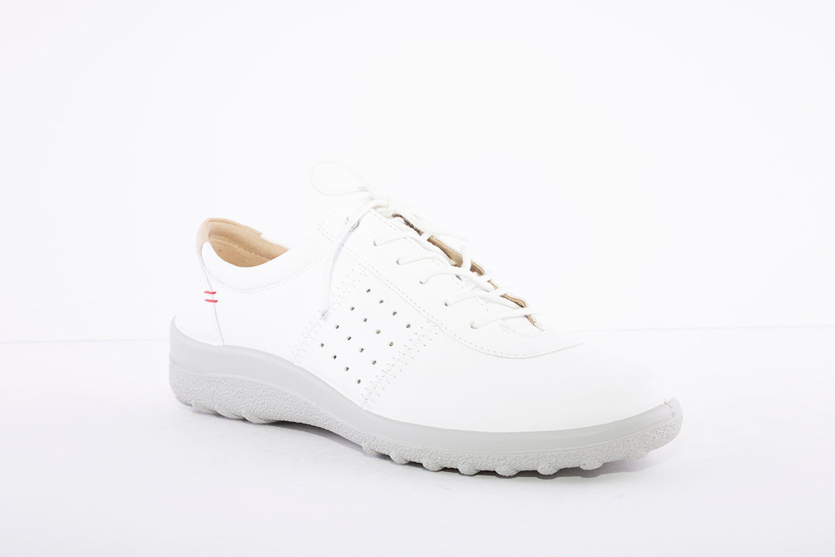 HOTTER - Tansy White Leather Lace Shoe