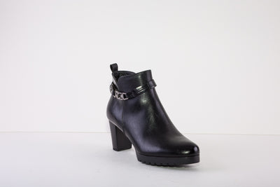 SUSST HUDSON22 HIGH HEEL ZIP ANKLE BOOT - BLACK