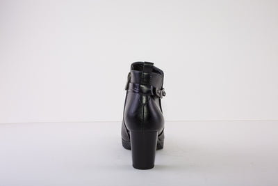 SUSST HUDSON22 HIGH HEEL ZIP ANKLE BOOT - BLACK